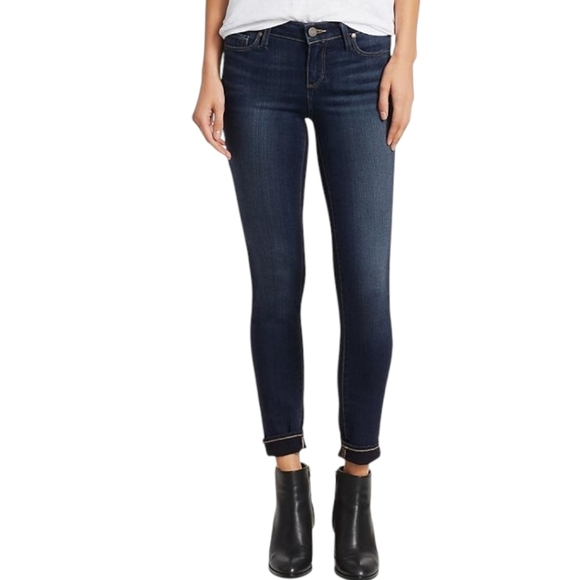 Paige Verdugo Mid-Rise Ankle Skinny Jeans Transcend Dark Wash Women's size 30 - Picture 1 of 16